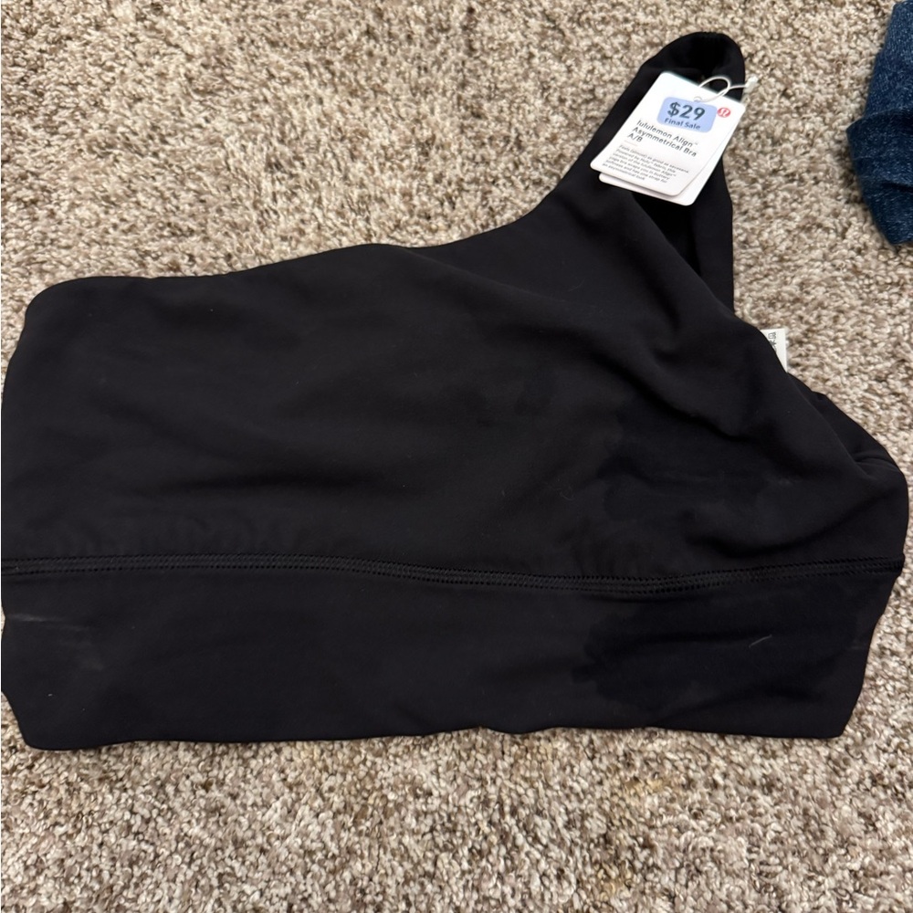 NWT lululemon align asymmetrical bra size 10 A/B black
